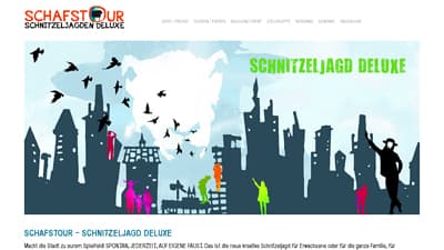 Screenshot der Internetseite: schafstour.de