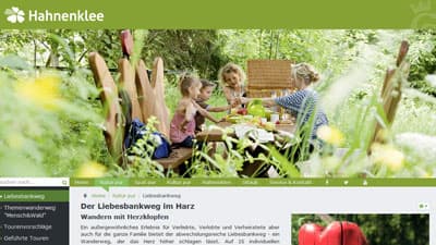 Screenshot der Internetseite: hahnenklee.de